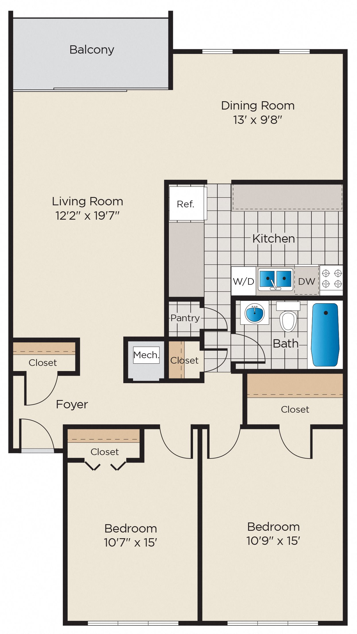 B2: Classic or Upgraded Finish Package Floor Plan 7