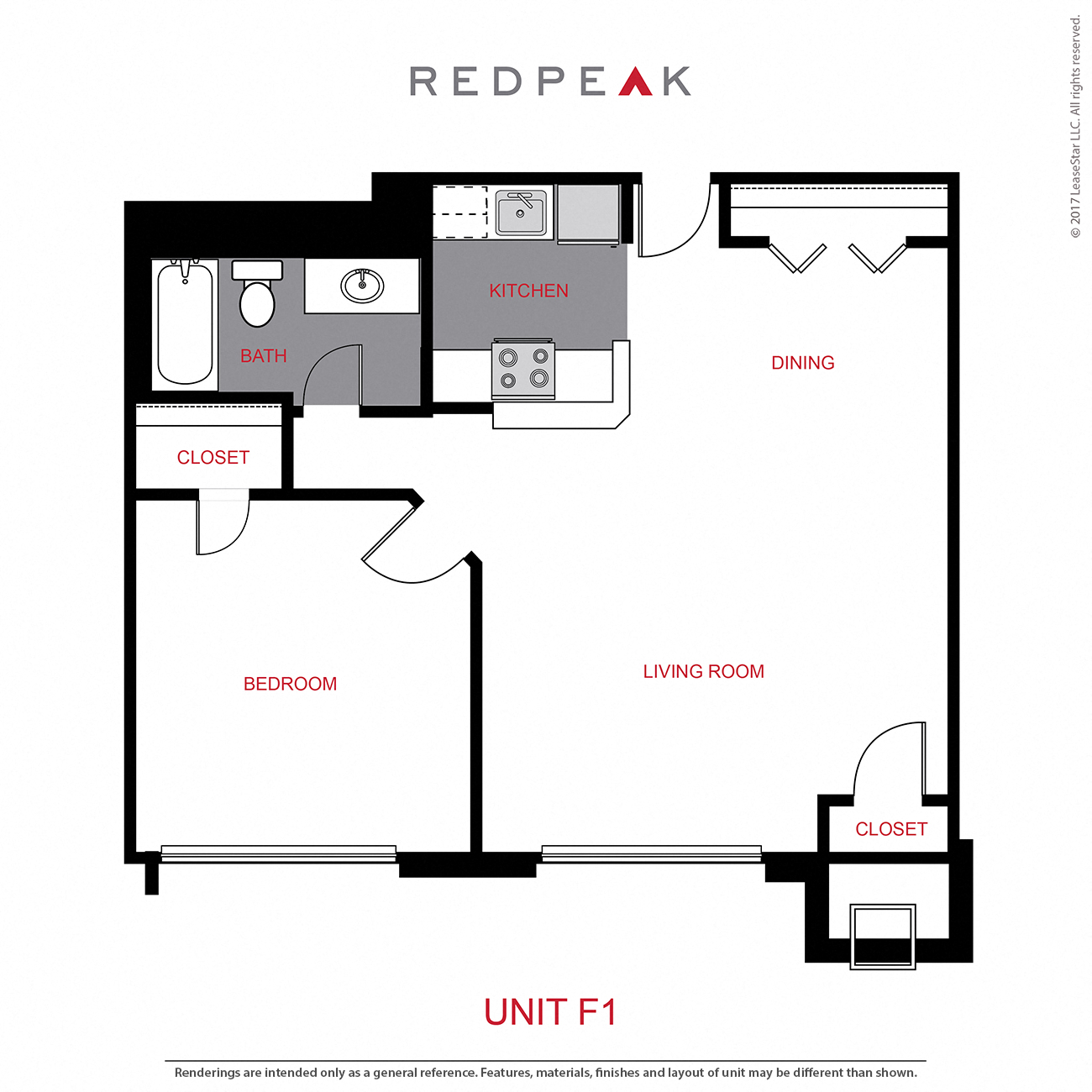 A3 - 1 Bed / 1 Bath (745 sf)