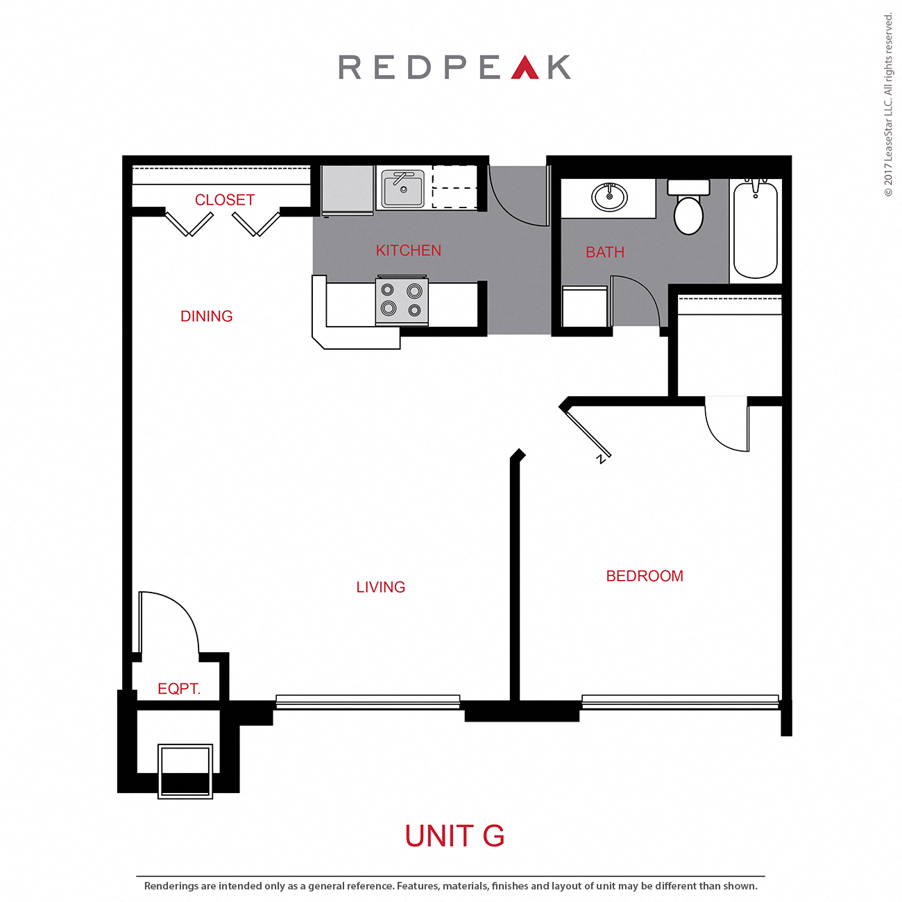 A4 - 1 Bed / 1 Bath (765 sf)