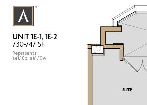 1 Bedroom I 1 Bath Floor Plan 1 Bedroom I 1 Bath Floor Plan at Aertson Midtown, Nashville, TN, 37203