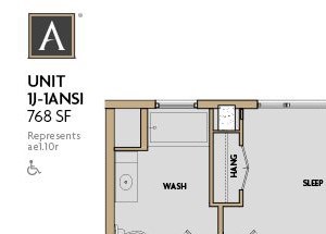 1 Bedroom N 1 Bath Floor Plan 1 Bedroom N 1 Bath Floor Planat Aertson Midtown, Nashville