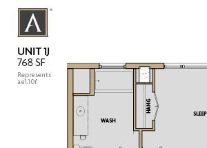 1 Bedroom D 1 Bathroom Floor Plan 1 Bedroom D 1 Bathroom Floor Planat Aertson Midtown, Tennessee