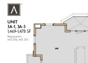 3A-1 | 3A-3 FloorPlan 3A-1 | 3A-3 FloorPlan at Aertson Midtown, Nashville, TN, 37203