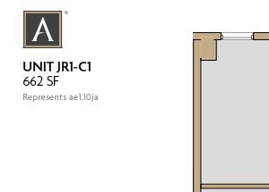 1 Bedroom A 1 Bath Floor Plan 1 Bedroom A 1 Bath Floor Plan at Aertson Midtown, Nashville, 37203