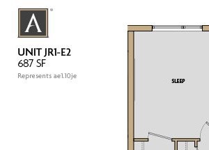 1 Bedroom C 1 Bathroom Floor Plan 1 Bedroom C 1 Bathroom Floor Plan at Aertson Midtown, Tennessee, 37203