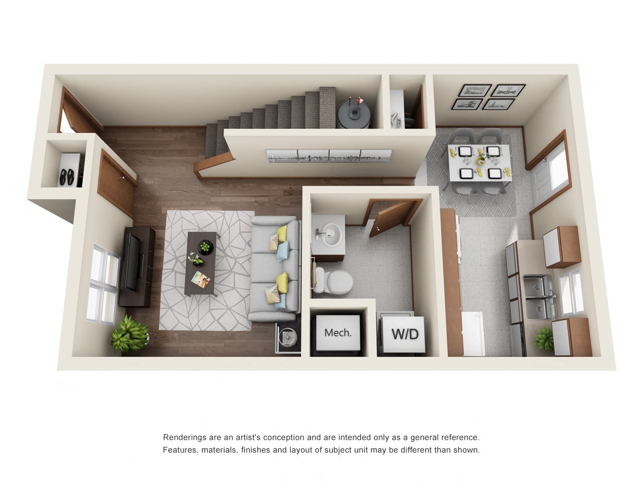 TWO BEDROOM FLOORPLAN Floor Plan 1
