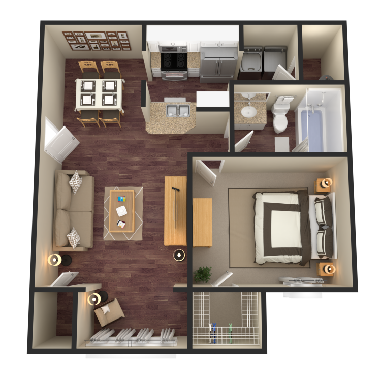 1 Bed 1 Bath