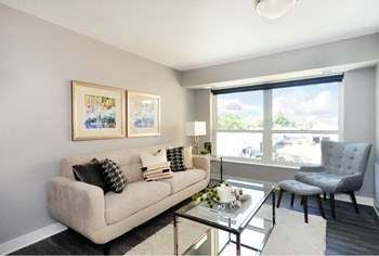 Living area at Spectrum Apartments Townhomes Minneapolis