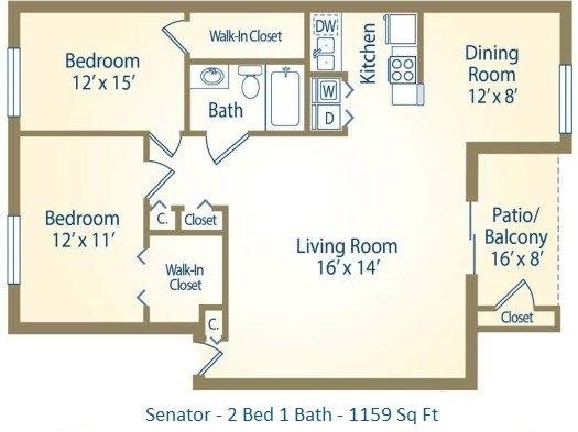 2x1 Senator Floor Plan 3