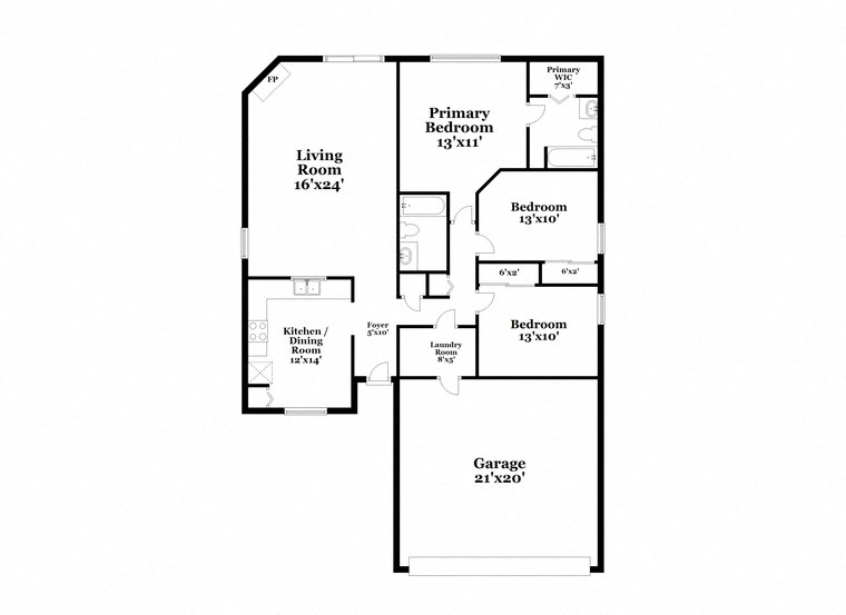a floor plan of a house with a bedroom and a living room