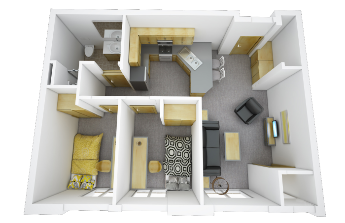 2 Bedroom Floorplan