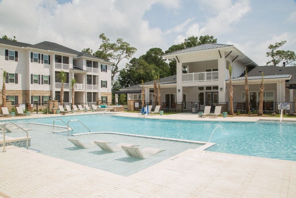 our apartments have a large pool in front of our buildings