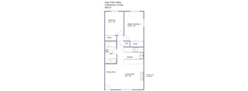 2BRM Condo Floor Plan at Deer Path LLC, Santa Rosa, CA, 95407