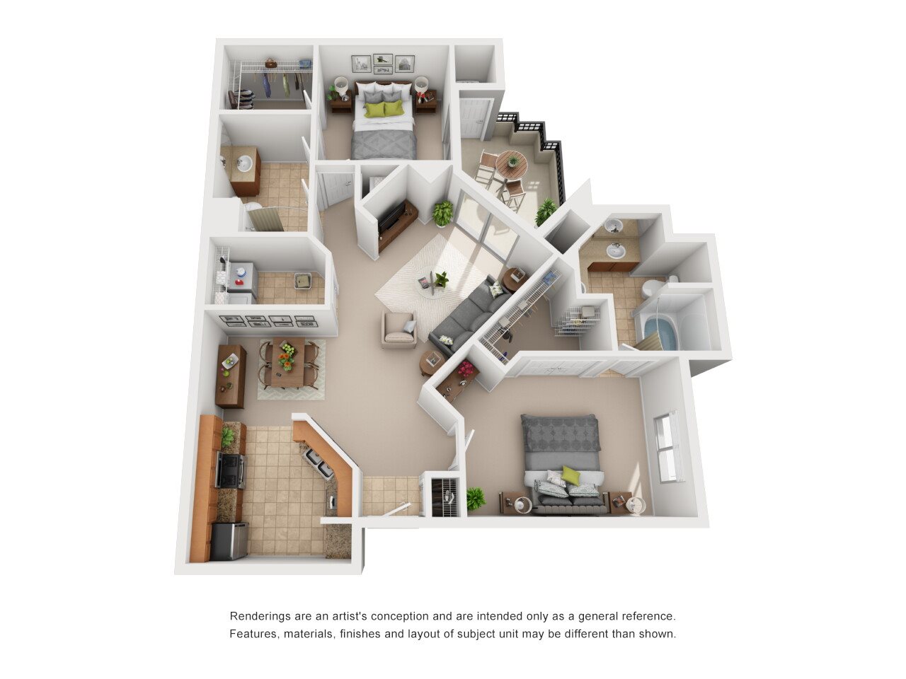 Summerlin, 1029 sq. ft., 2 bed, 2 bath
