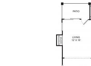Two bedroom two bathroom B3 floor plan at Center Point Apartment Homes in Indianapolis, IN