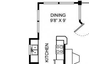 Two bedroom two bathroom B4 floor plan at Center Point Apartment Homes in Indianapolis, IN