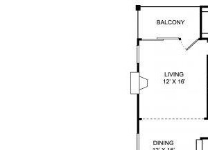 Two bedroom two bathroom B5 floor plan at Center Point Apartment Homes in Indianapolis, IN