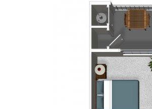 One bedroom one bathroom A4 floor plan at Cerano Apartments in Milpitas, CA