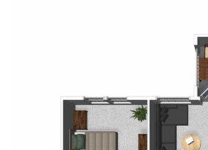 Three bedroom two bathroom C1 floor plan at Cerano Apartments in Milpitas, CA