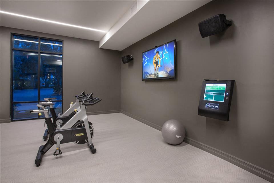 Yoga room at Venue Apartments in San Jose, CA