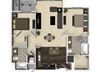 2 bedroom 2 bathroom apartment B2 floorplan at Venue Apartments in San Jose, CA