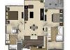 2 bedroom 2 bathroom apartment B3L floorplan at Venue Apartments in San Jose, CA