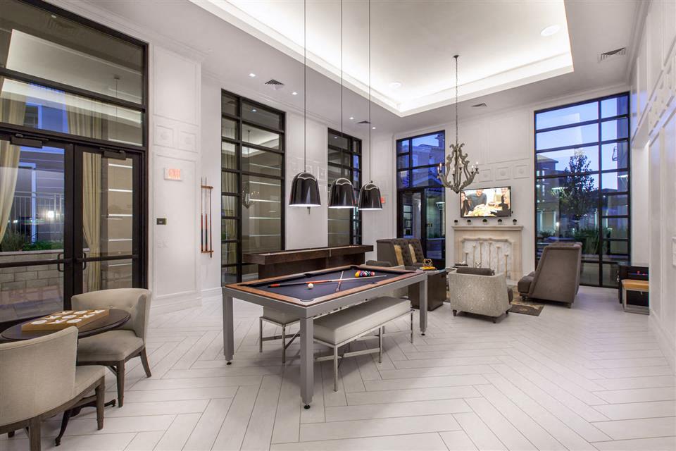 The Verdant Apartments game room with billiard in San Jose, CA
