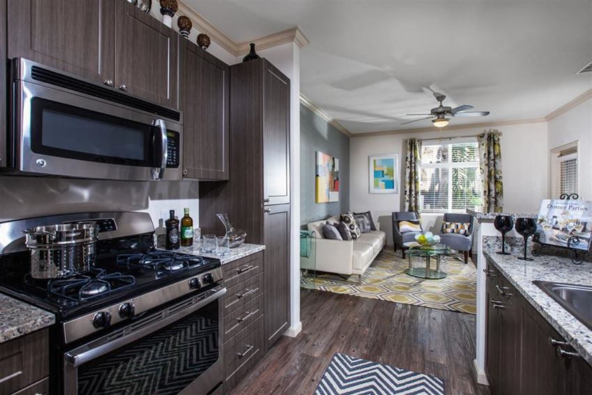 The Verdant Apartments Kitchen with Gas Stovetop in San Jose, CA - Photo Gallery 1