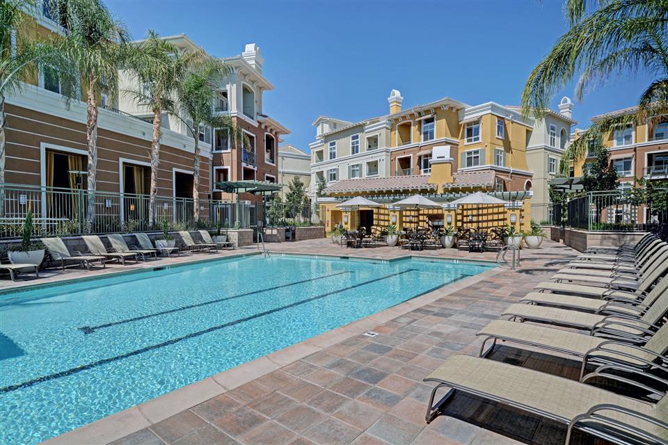 The Verdant Apartments Pool and spa with Wi-Fi access in San Jose, CA