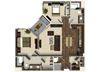 2 bedroom 2 bathroom apartment B3B floor plan at The Verdant Apartments in San Jose, CA
