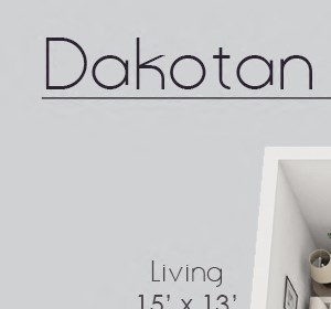Dakotan 1 bed, 1 bath - 823 SF Dakotan 1 bed, 1 bath - 823 SF