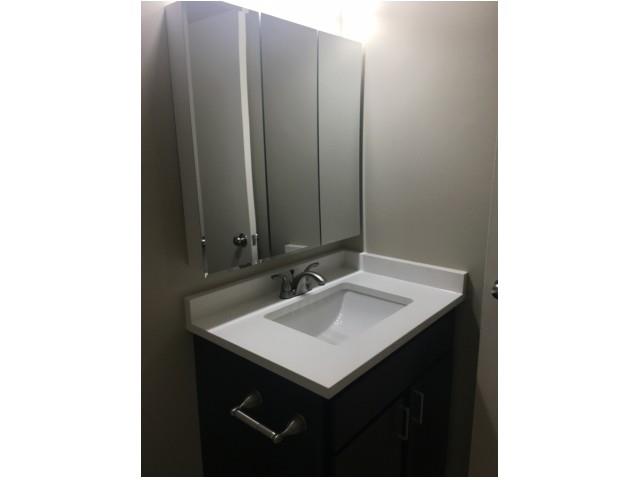 Bright White Bathroom Countertops