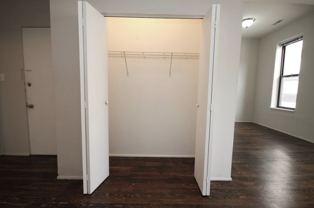 Spacious storage closet