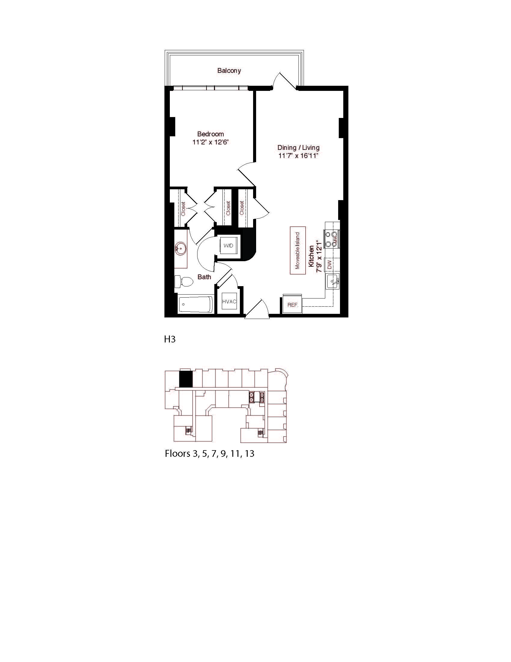ONE BEDROOM H3