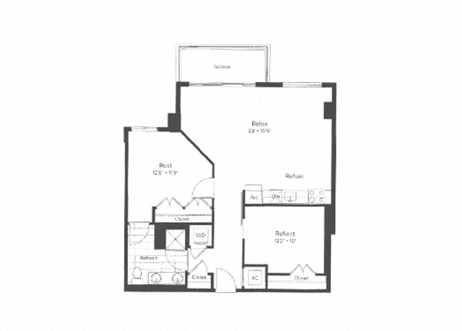 ONE BEDROOM DEN N