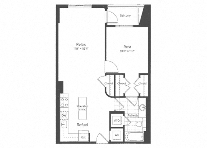 ONE BEDROOM E