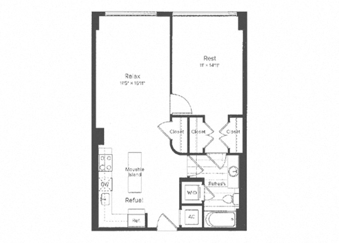 ONE BEDROOM F2