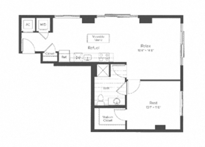 ONE BEDROOM J