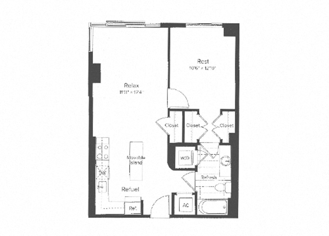 ONE BEDROOM K