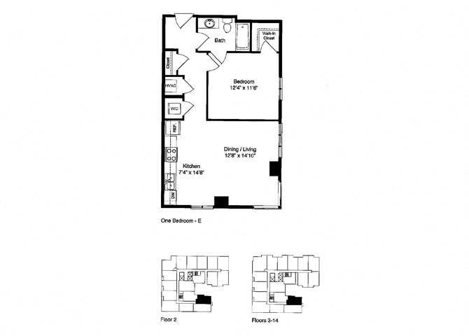 ONE BEDROOM e
