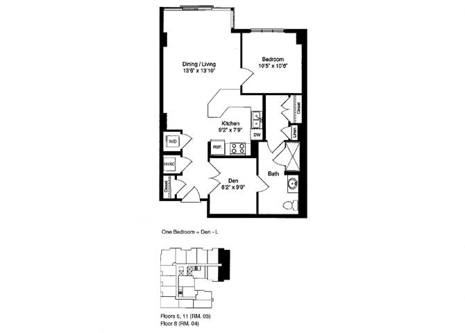 ONE BEDROOM l