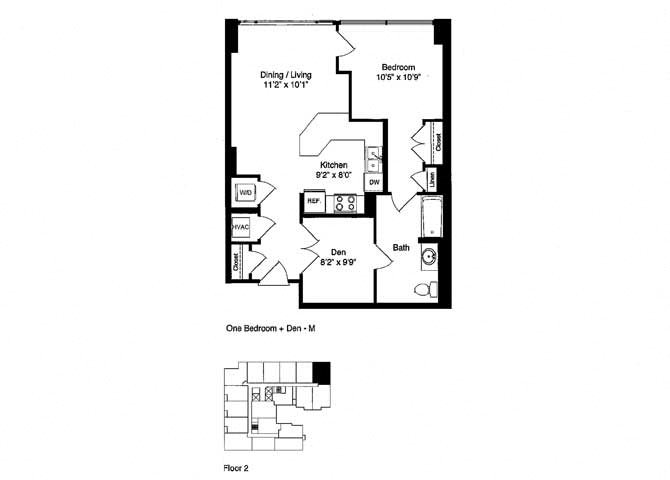 ONE BEDROOM m
