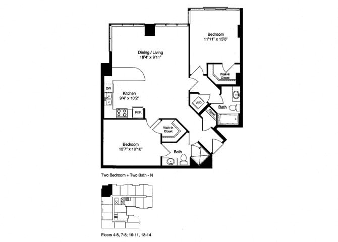 ONE BEDROOM n