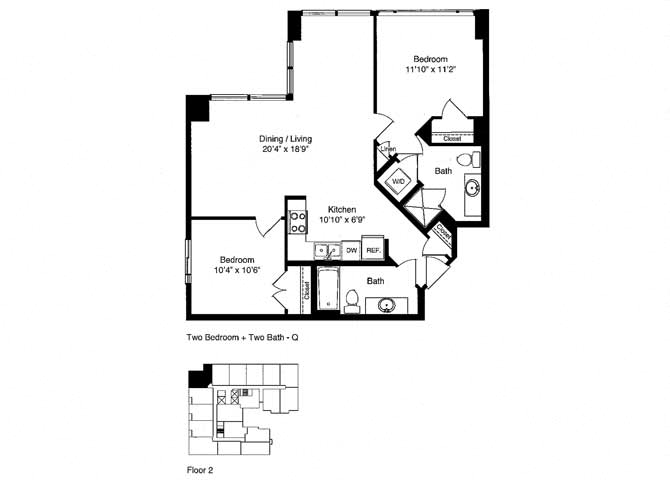 ONE BEDROOMS q