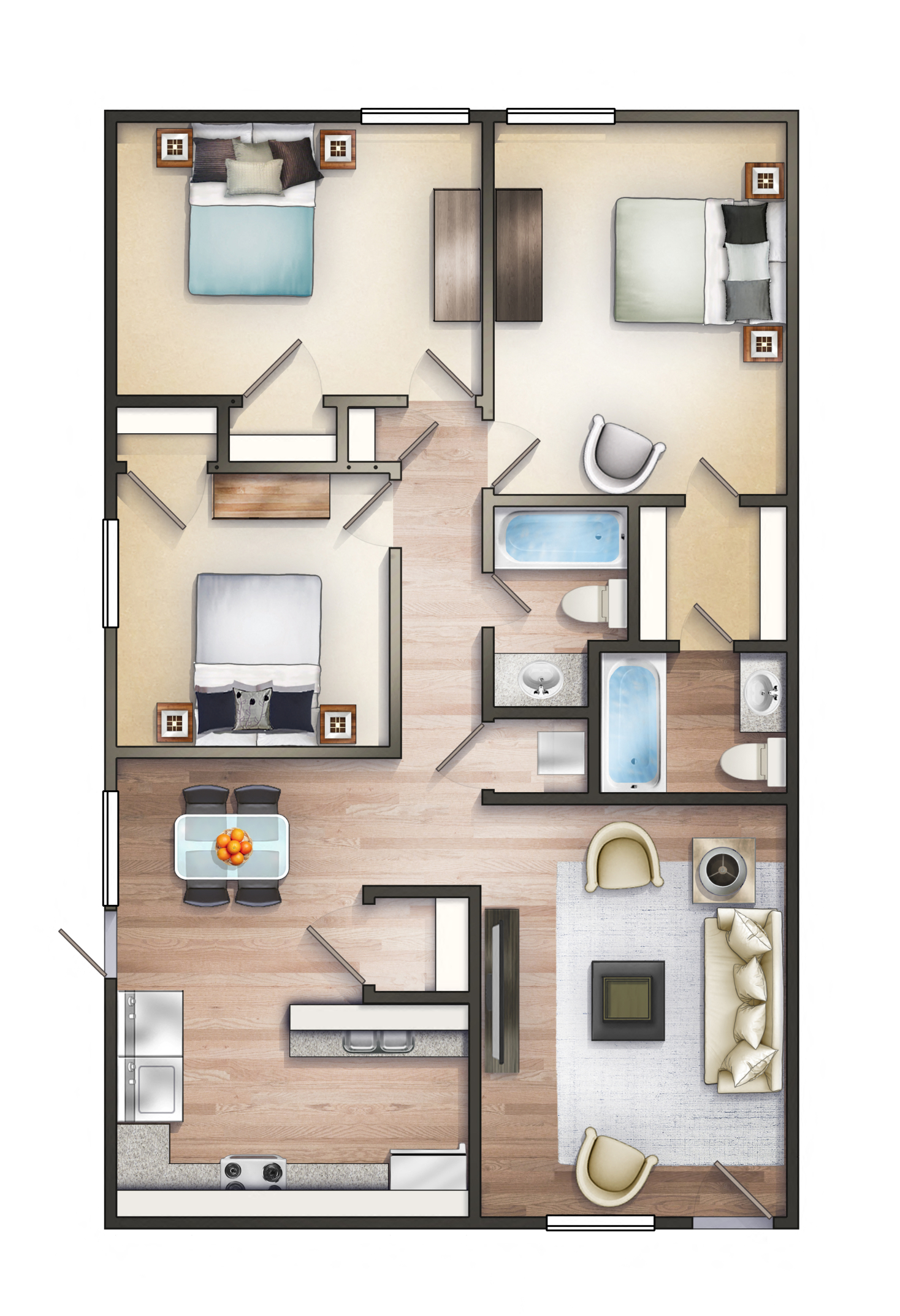 3 Bedroom, 2 Bathroom