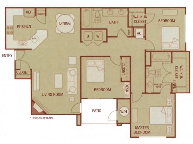 Marbella Sonoma Resort Apartments 3 bed 2 bath 1235 sqft