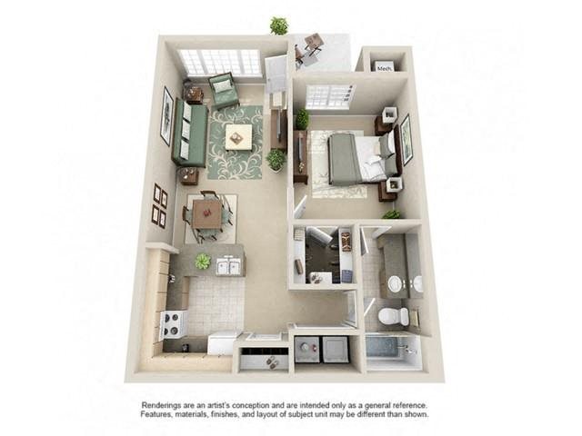 A1 Modern Champions Park Apartments 1 bed 1 bath modern apartment with faux wood flooring 721 sqft