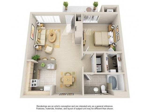 Champions Park Apartments 1 bed 1 bath with upgraded features like faux wood flooring 827 sqft