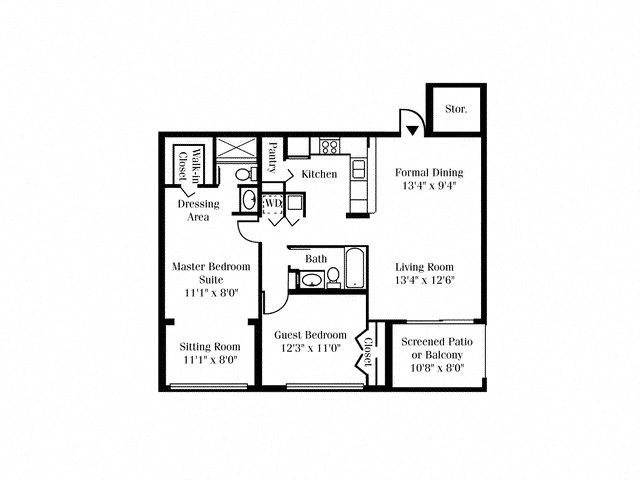 B2 two bedroom two bathroom floor plan B2 two bedroom two bathroom floor plan
