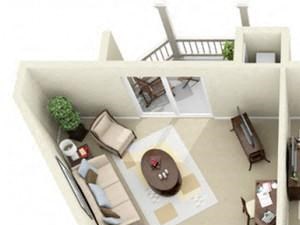 Two Bedroom Style A Apartment Floor Plan